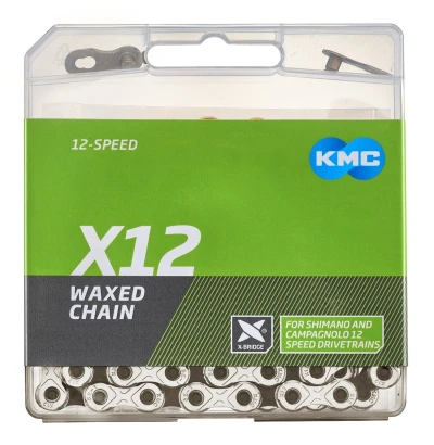 KMC X12 Stříbrno/černý Waxed BOX řetěz