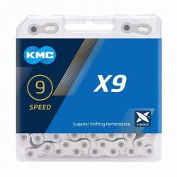 Kmc X9 Strieborný 114ČL BOX reťaz Kmc X9 Strieborný 114ČL BOX reťaz
