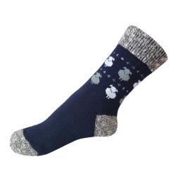 Knebl Hosiery Art.18 Dětské zimní ponožky Knebl - ovečka modré Knebl Hosiery Art.18 Dětské zimní ponožky Knebl - ovečka modré