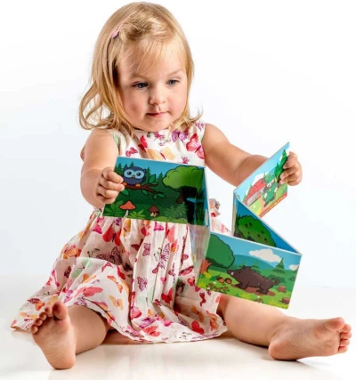 Knížka baby leporelo moje první zvířátka v lese skládací knížečka pro miminko