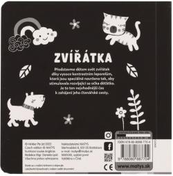 Knížka baby vysoce kontrastní leporelo zvířátka pro miminko