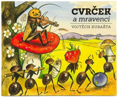 Knížka dětská Cvrček a mravenci leporelo veršované s básničkami