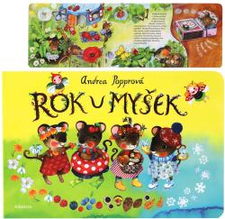 Knížka dětská Rok u myšek rozkládací leporelo CZ text Knížka dětská Rok u myšek rozkládací leporelo CZ text