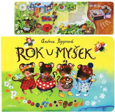 Knížka detská Rok u myšiek rozkladacie leporelo CZ text Knížka detská Rok u myšiek rozkladacie leporelo CZ text
