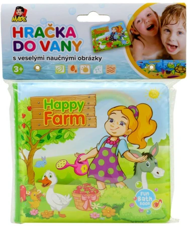 Knížka plastová obrázková do vody do vany na koupání 4 druhy