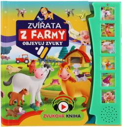 Knížka zvuková Zvířata z farmy 19x20cm na baterie Zvuk Knížka zvuková Zvířata z farmy 19x20cm na baterie Zvuk