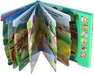Knížka zvuková Zvířata z farmy 19x20cm na baterie Zvuk