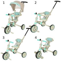 Knoki tříkolka Trike Fix V4 modro-šedá
