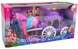 Kočár pro princeznu herní set s koněm 34cm 2 barvy plast