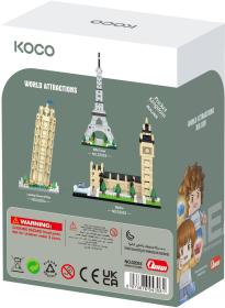 KOCO Stavebnice mini Big Ben 523 dílků + 2 figurky plast v krabici