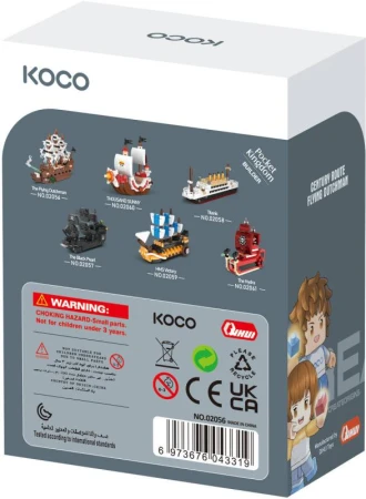 KOCO Stavebnice mini loď Bludný Holanďan 320 dílků plast v krabici