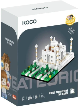 KOCO Stavebnice mini Taj Mahal 539 dílků + 2 figurky plast v krabici