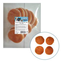 Kolečko buvolí obalené kuřecím masem JUKO Snacks 5 cm (10 ks) Kolečko buvolí obalené kuřecím masem JUKO Snacks 5 cm (10 ks)