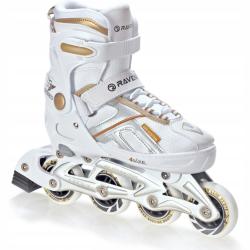 Raven Pulse white/gold kolečkové inline brusle