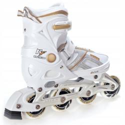 Raven Pulse white/gold kolečkové inline brusle
