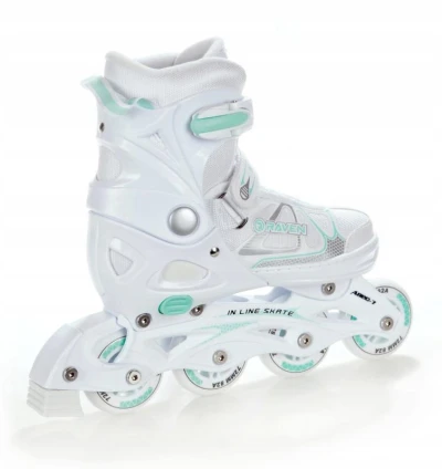 Raven Spirit white/mint dětské kolečkové brusle