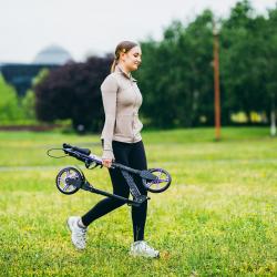 Nils HM124T koloběžka s kotoučovou brzdou fialová