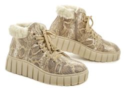 Koma 25D01W9 béžová dámská zimní obuv