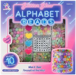 Korálky fosforové navlékací svítící ve tmě s písmenky výroba dětské bižuterie Korálky fosforové navlékací svítící ve tmě s písmenky výroba dětské bižuterie