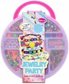 Korálky navlékací kreativní sada výroba náramků dětská bižuterie v kufříku