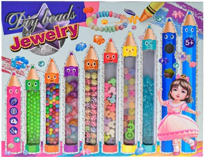 Korálky navlékací kreativní set výroba dětské bižuterie v krabici Korálky navlékací kreativní set výroba dětské bižuterie v krabici