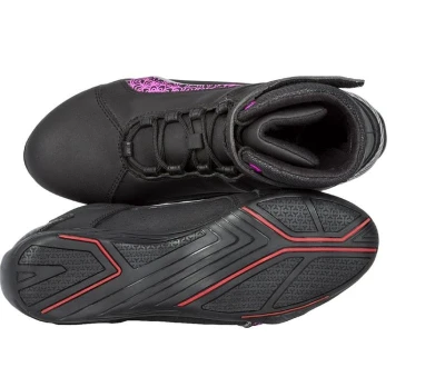 Kore Dámské boty na motorku Velcro 2.0 černo-fialové