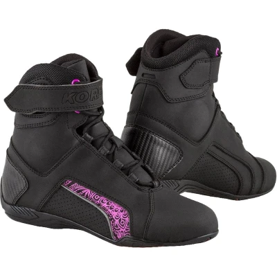 Kore Dámské boty na motorku Velcro 2.0 černo-fialové Kore Dámské boty na motorku Velcro 2.0 černo-fialové