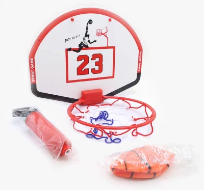 Basketbalový kôš trikolóra sada s loptou a pumpičkou košíková