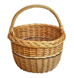 Košík nákupní kulatý BOLERO plné pr.29x34cm, lak., NOVÝ