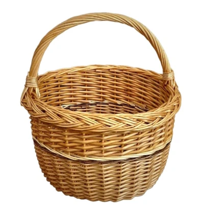 Košík nákupní kulatý BOLERO plné pr.29x34cm, lak., NOVÝ