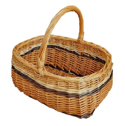 Košík nákupní PERELKA menší 36x26x28cm lakovaný Košík nákupní PERELKA menší 36x26x28cm lakovaný