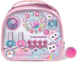 Kosmetický dětský set šminky nehtové studio v tašce na zip