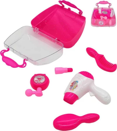 Kosmetický set dětská sada krásy v průhledném kufříku plast