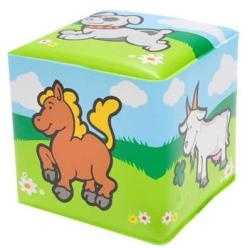 Kostka 7 x 7 cm měkká edukační zvířata