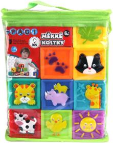 Kostky měkké baby pískací Paci-Paci sada 9ks v igelitové tašce na zip zvířátka Kostky měkké baby pískací Paci-Paci sada 9ks v igelitové tašce na zip zvířátka