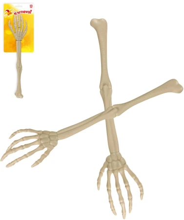 Kostra ruky 36cm Halloweenská dekorace set 2ks na kartě