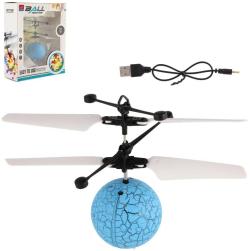 Koule vrtulníková modrá ovládání pohybem ruky na baterie USB Světlo Koule vrtulníková modrá ovládání pohybem ruky na baterie USB Světlo