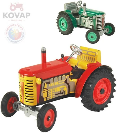 Kovap Traktor Zetor solo 1:25 kovový na klíček 3 rychlosti s převodovkou Kovap Traktor Zetor solo 1:25 kovový na klíček 3 rychlosti s převodovkou