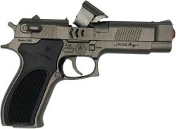 Kovová pistole serie 023 na kapslíkové kotoučky antracit s pouzdrem