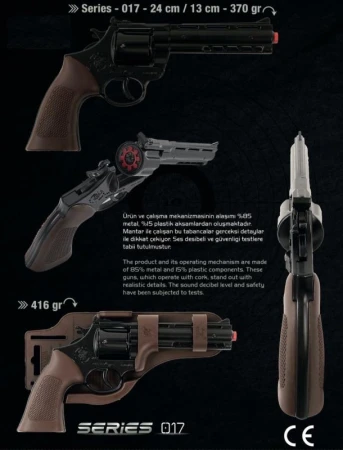 Hafotoys kovový kapslíkový revolver černý