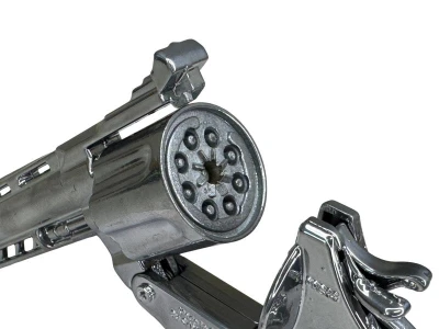 Hafotoys kovový kapslíkový revolver stříbrný