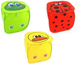 Krabice na hračky zvířátko 45x45cm skládací úložný box textilní 3 druhy