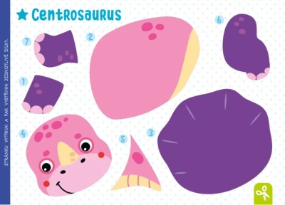 Kreativní vystřihovánky Dinosauři Stříhám lepím kreslím