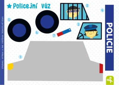 Kreativní vystřihovánky Vozidla Stříhám lepím kreslím