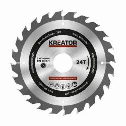 Kreator Pilový kotouč KRT020408 na dřevo 160mm, 24T Kreator Pilový kotouč KRT020408 na dřevo 160mm, 24T