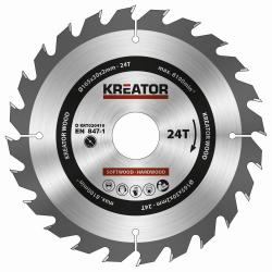 Kreator Pilový kotouč KRT020410 na dřevo 165mm, 24T Kreator Pilový kotouč KRT020410 na dřevo 165mm, 24T