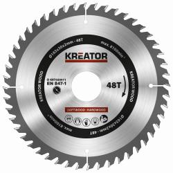 Kreator Pilový kotouč KRT020411 na dřevo 165mm, 48T Kreator Pilový kotouč KRT020411 na dřevo 165mm, 48T