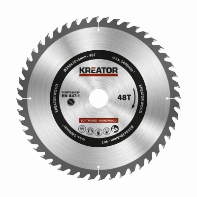Kreator Pilový kotouč KRT020425 na dřevo 250mm, 48T Kreator Pilový kotouč KRT020425 na dřevo 250mm, 48T