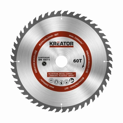 Kreator Pilový kotouč KRT020505 - univerzální 254mm, 60T Kreator Pilový kotouč KRT020505 - univerzální 254mm, 60T