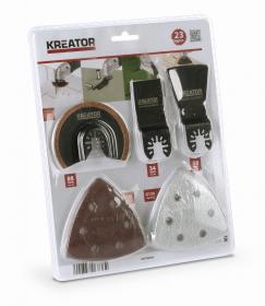 Kreator Sada příslušenství KRT990045 pro oscilační brusky 23ks Kreator Sada příslušenství KRT990045 pro oscilační brusky 23ks